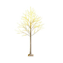Artificial Twig Birch Tree With Warm White Led Lights For Christmas