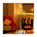 Artificial Twig Birch Tree With Warm White Led Lights For Christmas