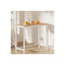 Bar Table Ari Dining Desk High Solid Wood Kitchen Shelf Wooden White