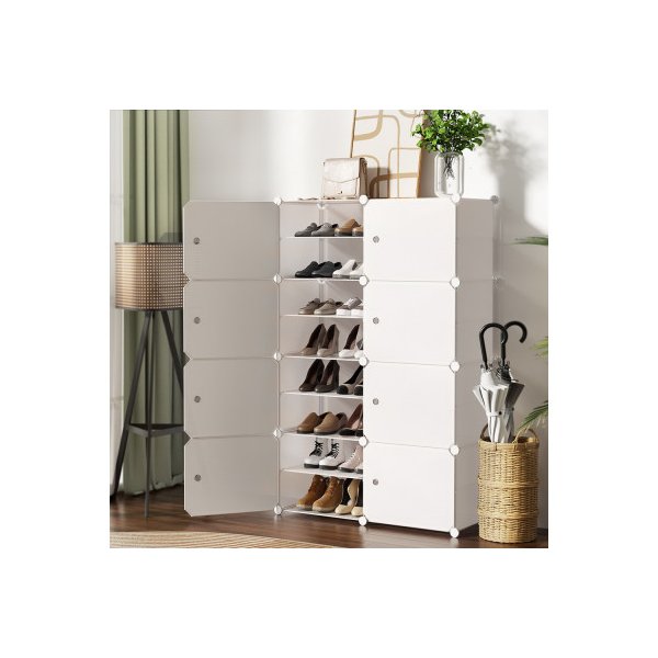 Shoe Cabinet Diy Shoe Box White Storage Cube Portable Organizer Stand