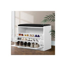 Shoe Cabinet Bench Storage Rack Organiser Drawer White 15 Pairs