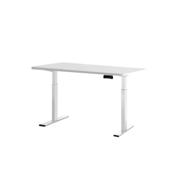 Standing Electric Height Adjustable Sit Stand Desk Table White 120 cm