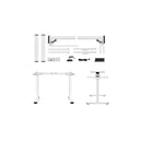 Standing Desk Electric Height Adjustable Sit Stand Desks White 140Cm
