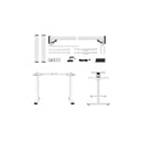 Standing Electric Height Adjustable Sit Stand Desk Table White 120 cm