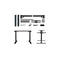 Standing Electric Height Adjustable Sit Stand Desk Black Oak 140Cm
