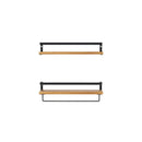 2X Floating Wall Shelves Brackets Towel Rail Rack Diy Wall Mount Rack