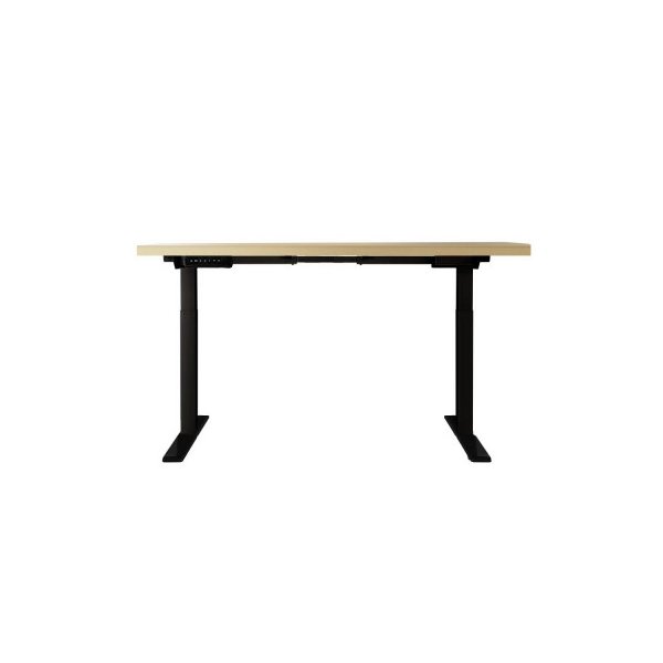 Standing Electric Height Adjustable Sit Stand Desk Black Oak 140Cm