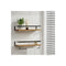 2X Floating Wall Shelves Brackets Towel Rail Rack Diy Wall Mount Rack