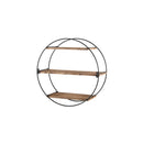 Floating Wall Shelves Brackets Round 3 Tiers Display Wall Mount Rack