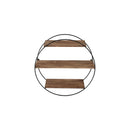 Floating Wall Shelves Brackets Round 3 Tiers Display Wall Mount Rack