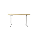 Standing Electric Height Adjustable Sit Stand Desk White Oak 140Cm