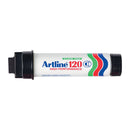 Artline 120 Permanent Marker 20Mm Wedge Black Box Of 6
