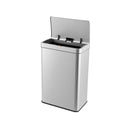 Automatic Trash Can With Lid Motion Sensor Garbage Can Silver 60 L