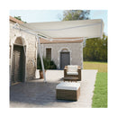 Awning Post Set White 450X245 Cm Iron