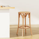 Bar Stool Rattan Seat Wooden