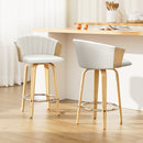 Bar Stools Kitchen Leather Barstools Swivel Counter Chairs x2