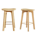2x Bar Stools Bamboo Rattan Stool Counter Chair Kitchen Barstools