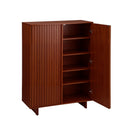 Shoe Cabinet 5 Tier Storage Organiser w/ Adjustable Shelves Bamboo