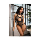 Vibes Barbed Wire Net Bodysuit M L  Black Size
