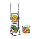 Adjustable Metal Fruit Basket Stand With Detachable Bowls