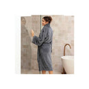 Bambury Channel Fleece Robe Steel