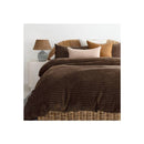Bambury Channel Quilt Cover Set Chocolate
