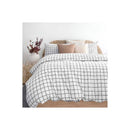 Bambury Grid Black Flannelette Quilt Cover Set