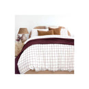 Bambury Grid Boysenberry Flannelette Quilt Cover Set