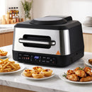 5-in-1 Electric BBQ Grill Air Fryer, 2200W 8L Smart Thermometer