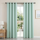 Blockout Curtains 2X 132x213cm Thermal Insulated Eyelet Drapes Green