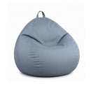 Outdoor Bean Bag Chair Cover (No Filler) Splash-Proof Beanbag Sofacover for Adults Teens Kids Stuffable Bean Bag Cover for Patio Poolside Relaxing, Grey