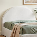 Queen Size Headboard for Bed Frame Boucle Fabric No-Assembly Vacuum Compressed Soft Backrest with Removable Washable Cover 171cm Wide