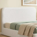Queen Headboard for Bed Frame Boucle Fabric No-Assembly Vacuum Compressed Soft Backrest with Removable Washable Cover 172cm Wide