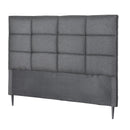 Bed Headboard Queen Bedhead Linen Fabric Charcoal