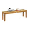 132 Cm Outdoor Acacia Wood Dining Bench Chair With Slatted Seat
