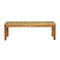 132 Cm Outdoor Acacia Wood Dining Bench Chair With Slatted Seat