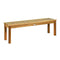 132 Cm Outdoor Acacia Wood Dining Bench Chair With Slatted Seat
