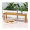 132 Cm Outdoor Acacia Wood Dining Bench Chair With Slatted Seat