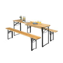 3 Pieces Outdoor Folding Picnic Table Bench Set