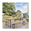 3 Pieces Outdoor Folding Picnic Table Bench Set