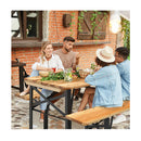 3 Pieces Outdoor Folding Picnic Table Bench Set