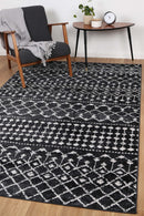 Dawn Bloom Black White Rug