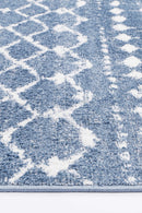 Coral Bloom Blue White Rug