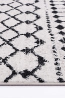 Cinder Bloom Black White Rug