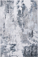 Celeste Bloom Grey Blue Abstract Rug