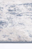 Cedar Bloom Blue White Abstract Rug