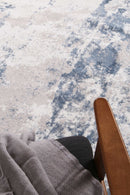 Cedar Bloom Blue White Abstract Rug