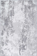 Briar Bloom Grey White Abstract Rug
