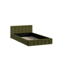 Bed Frame King Single Size Tufted Headboard Green Boucle