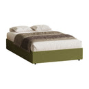 Bed Frame King Single Gas Lift Base with Storage Boucle Green